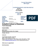 Schulich School of Business: Course Description