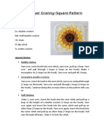 Crochet Sunflower Granny Square Patterns