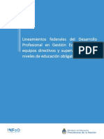 Lineamientos Federales Del Desarrollo Profesional en Gestion Educativa