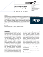 Influence of T-Shape Tip Clearance On Performance of A Mixed-Flow Pump.