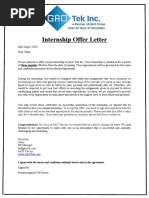 Internship Offer Letter