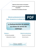 Radioprotection Du Patient Au Niveau D'un Service Radiologique