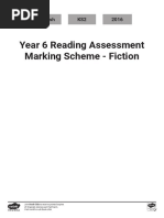 Year 6 Reading Assessment - Fiction Marking Scheme