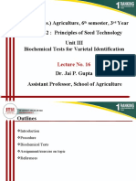 Biochemical Tests For Varietal Identification