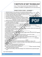 Eddy Current Inspection Course Assignment1 Test