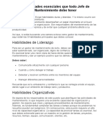 9 Habilidades Esenciales Que Todo Jefe de Mantenimiento Debe Tener