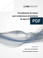 Procedimiento de Cálculo para Instalaciones Domiciliarias de Agua Fría y Caliente - Arq. José Pablo Porri