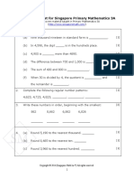 Placement SG Primary - Mathematics - 3A