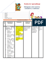 2° Sesión Día 5 Com Dialogamos Sobre Nuestras Costumbre y Tradiciones - Refuerzo Escolar Unidad 6 Semana 3