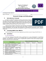 Practical Research 2 Module: Research Design and Methodology