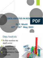 Notes On Data Processing, Analysis, Presentation