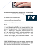 Derecho A La Paternidad, Equidad de Género Y La Permisibilidad Del Aborto en La Ciudad de México