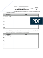 Unit: FORCES Law of Universal Gravitation: Variables Work