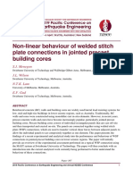 Non-Linear Behaviour of Welded Stitch Plate Connections in Jointed Precast Building Cores