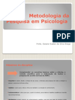 A Metodologia Da Pesquisa em Psicologia