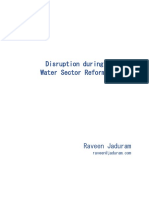 Disruption and Water Sector Reforms