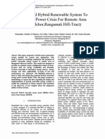 A Proposed Hybrid Renewable System To Minimize Power Crisis For Remote Area (Kamalchor, Rangamati Hill-Tract)