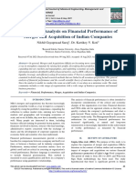 Quantitative Analysis On Financial Performance of Merger and Acquisition of Indian Companies