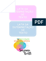 Lata Da Interpretação de Texto