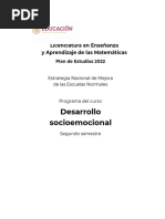 Desarrollo Socioemocional: Licenciatura en Enseñanza y Aprendizaje de Las Matemáticas