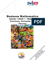 R5 SHS BM Q1 W1 Module 1 Changing Fractions To Decimal and Percent Forms 1