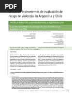 El Uso de Instrumentos de Evaluación de Riesgo en Argentina y Chile, Singh, Folino, Condemarin, 2013