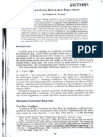 Sluice Gate Discharge Calculations