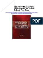 Business Driven Management Information Systems 3rd Edition Baltzan Test Bank