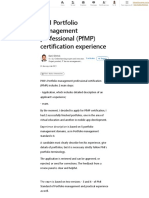 PMI Portfolio Management Professional (PFMP) Certification Experience - LinkedIn