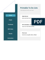 Printable To Do List Template