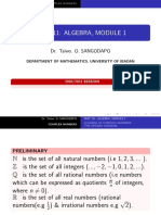 MAT 111 Slide 7. Lecture Note 1