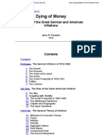 Dying of Money - Lessons of The Great German and American Inflations by Jens O. Parsson