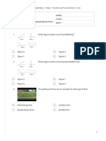 Topical Quiz (Parallel and Perpendicular Lines)