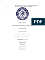 Advantages and Disadvantages of Using Gadgets To The Grade 8 Students of Maryknoll Academy of Cateel