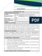 Pedagogia EaD - Plano de Ensino - Psicologia Da Educacao e Teorias Da Aprendizagem Assinado