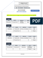 Rol de Exámen Mensual 3º Bimestre - 2023