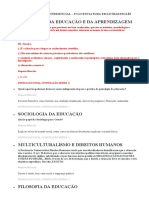 Avaliação Presencial - 2 Licenciatura em Letras/inglês