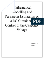 Mathematical Modeling and Parameter Estimation of A RC Circuit