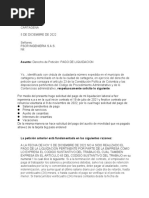 Modelo o Formato Derecho de Peticion