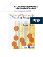 Statistics and Data Analysis For Nursing Research 2nd Edition Polit Test Bank