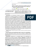 Prácticas Alimentarias y Estado Nutricional en Adolescentes de