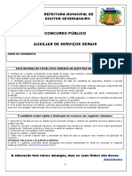 Auxiliar de Serviços Gerais