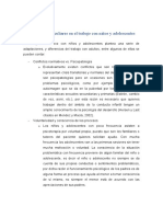 Particularidades Del Trabajo Clínico Con Niños y Adolescentes