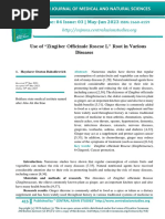 Use of "Zingiber Officinale Roscoe L" Root in Various Diseases