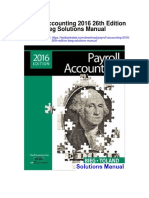 Payroll Accounting 2016 26th Edition Bieg Solutions Manual