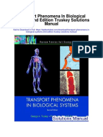 Transport Phenomena in Biological Systems 2nd Edition Truskey Solutions Manual