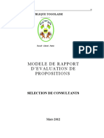 Modele Rapport Evaluation Consultants Togo