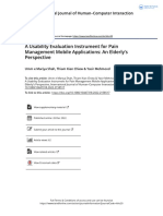 A Usability Evaluation Instrument For Pain Management Mobile Applications An Elderly S Perspective