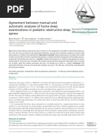 Agreement Between Manual and Automatic Analyses of Home Sleep Examinations in Pediatric Obstructive Sleep Apnea