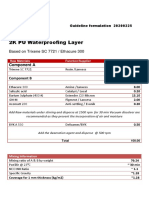 2K Solvent Free Waterproofing Formulation